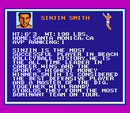 Kings of the Beach screenshot 5 for NES